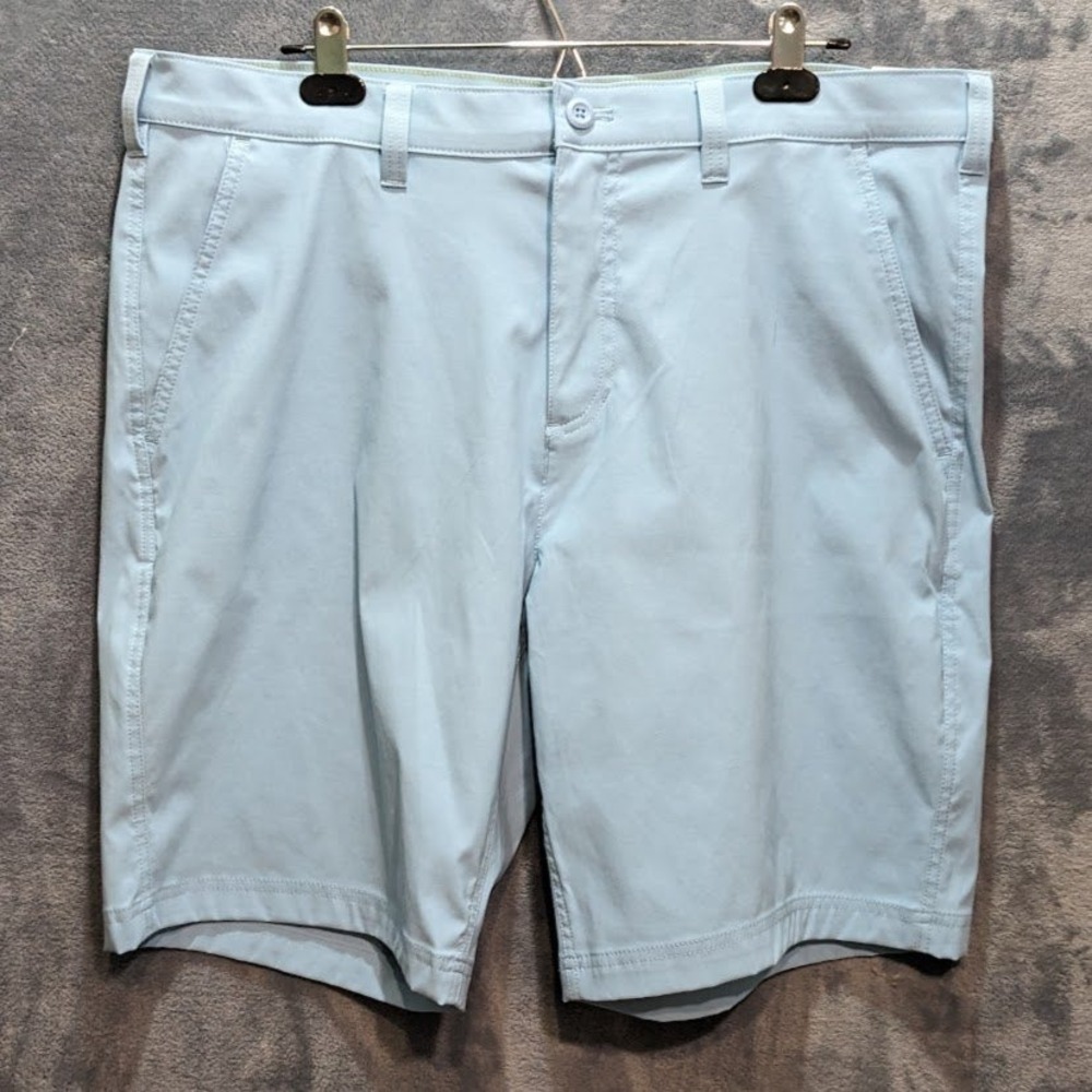 Eddie Bauer Mens 38 Classic Regular Shorts Light Blue Nylon Spandex D1253090 NWT